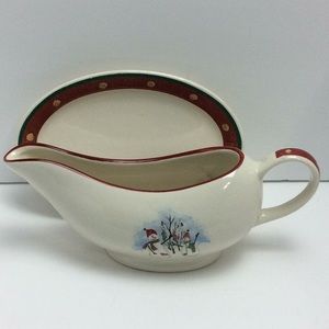 Royal Seasons Stoneware 2pc Gravy Boat & Liner